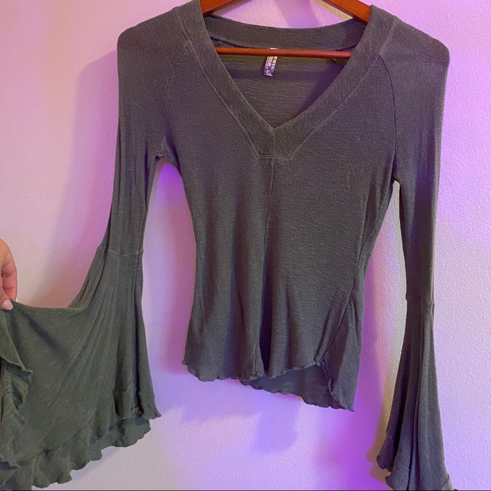 Free People Bell Sleeve Top